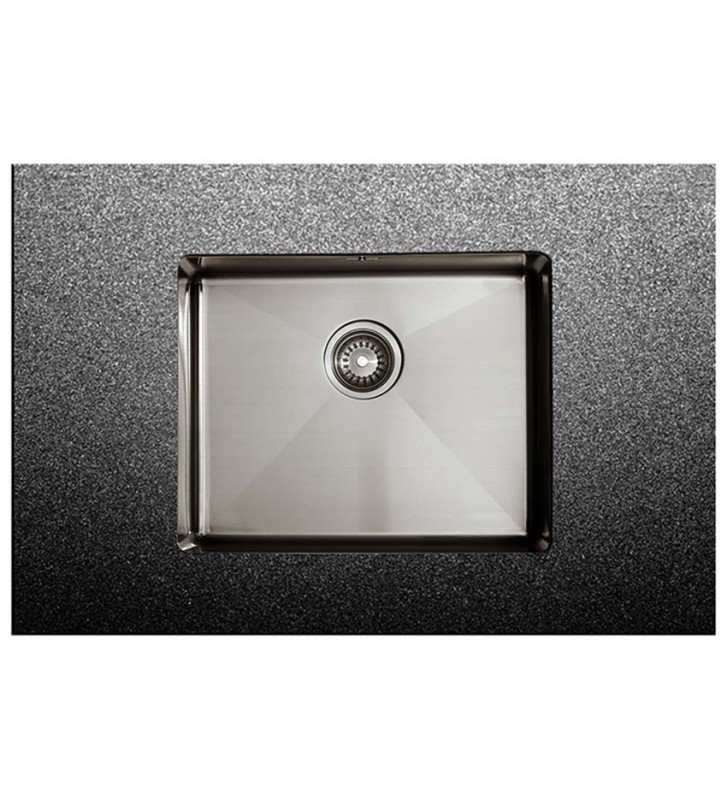 Νεροχύτης Υποκαθήμενος Fortinox Squadro Black Brushed PVD  (54x44cm)