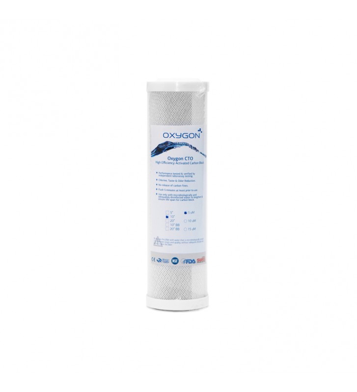 Replacement active carbon filter Oxygon CTO 10''x2.5'' 5μm 3800lt