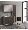Krespania Mabo Plywood Bathroom Furniture with Veneer & Lacquer, Base, Washbasin, Mirror & Column