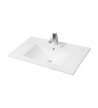 Apia Bathroom Furniture MDF Lacquer White base, washbasin, mirror-hidden cabinet