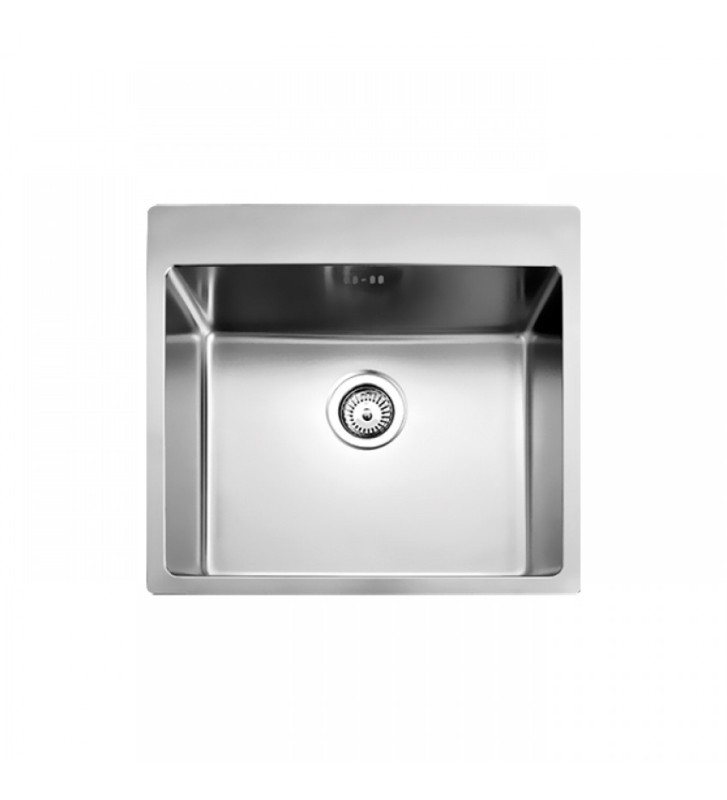 Fortinox Squadro Inset Stainless Steel Sink Smooth (55x50.5cm) with One Trough (29055-110)