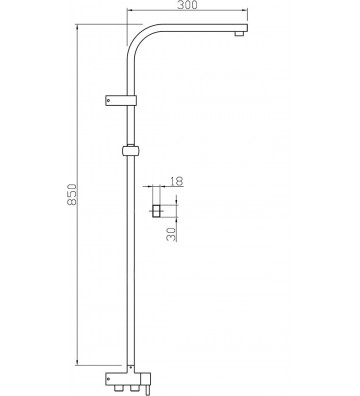 Tema Hill Inox shower column (53110-1)