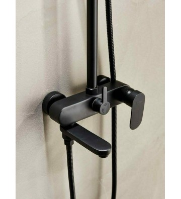 Στήλη Ντους Επεκτεινόμενη Με Μπαταρία Λουτρού Tema Roma Black Matt 3 Εξόδων