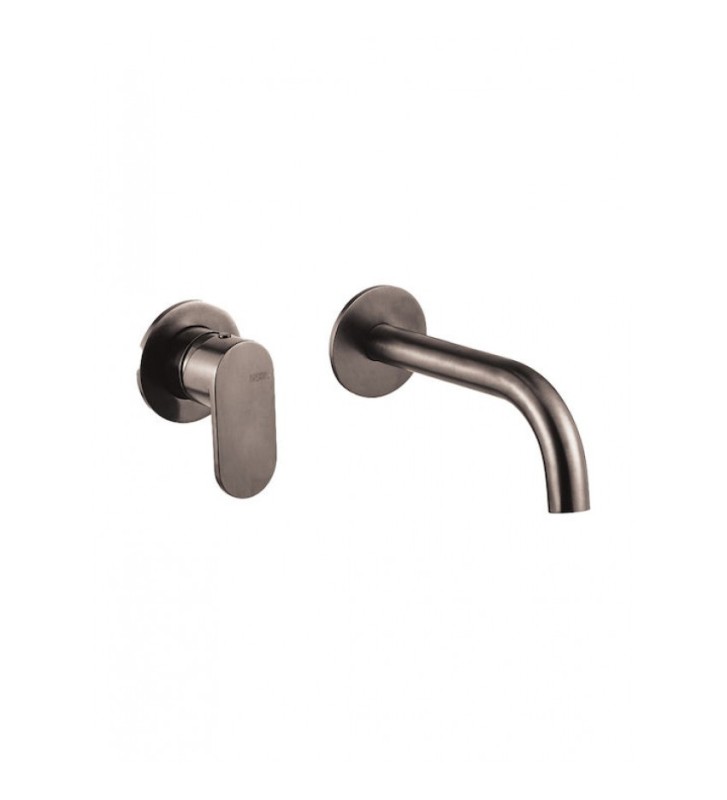 Εντοιχιζόμενο Σετ Νιπτήρα Μίκτης & Στόμιο Inox Black Brassed Armando Vicario Slim 1 Εξόδου (500045-410)