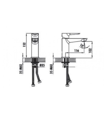 Tema Roma Washbasin Faucet Black Matt (61030-1N)