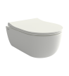 Bocchi V-Tondo Rimless Hanging Basin White 49cm with Slim Soft Closing Duroplast Lid