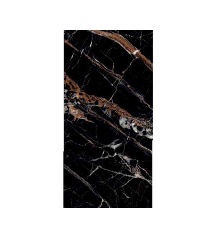 Romano Black Rett 1st Grade Black Glossy Porcelain Tile - Granite 60×120cm