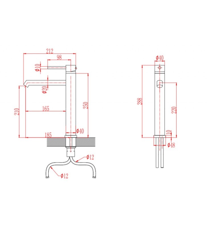 Washbasin faucet Tall Inter Ceramic Galant Chrome ICF 1007002C