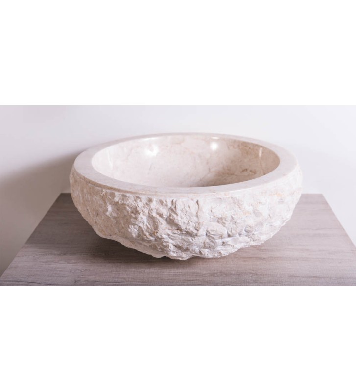 Νιπτήρας Επιτραπέζιος Πέτρινος Bati Stoone Meteor Ø40cm x 15cm