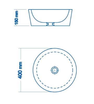 Νιπτήρας Επιτραπέζιος Πέτρινος Bati Stoone Jaya Onyx Ø40cm x 15cm