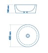 Countertop Stone Bati Stoone Jaya Onyx Washbasin Ø40cm x 15cm