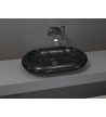 Bati Stoone Ovalite Gray-Black Countertop Stone Washbasin 55x40x13cm