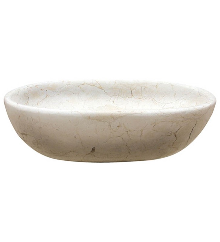 Νιπτήρας Επιτραπέζιος Πέτρινος Bati Stoone Kalia Beige 50x35x15cm
