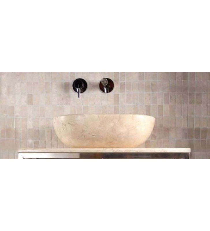Νιπτήρας Επιτραπέζιος Πέτρινος Bati Stoone Kalia Beige 50x35x15cm