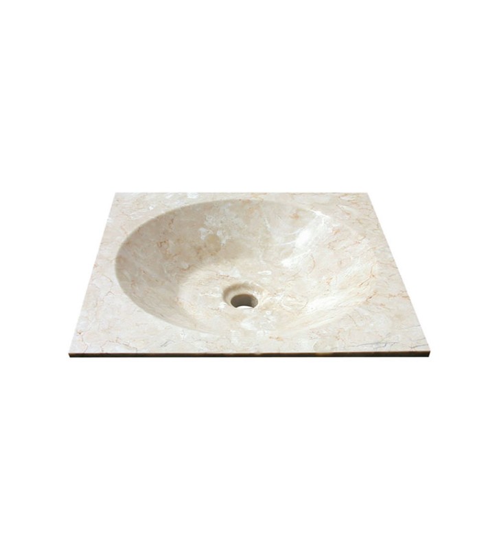 Νιπτήρας Επιτραπέζιος Πέτρινος Bati Soto Beige 43x43x13cm
