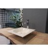 Νιπτήρας Επιτραπέζιος Πέτρινος Bati Soto Beige 43x43x13cm