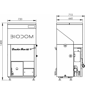 Pellet boiler Biodom DF 25 (21 kW)