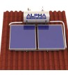Solar Water Heater 300lt / 5.50m² Alpha Therm Glass Triple Energy (2x2.75)