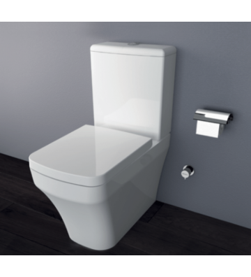 ΣΕΤ CREAVIT SOLO RIM-OFF Λεκάνη & Καζανάκι & Κάλυμμα & Μηχανισμός αέρος