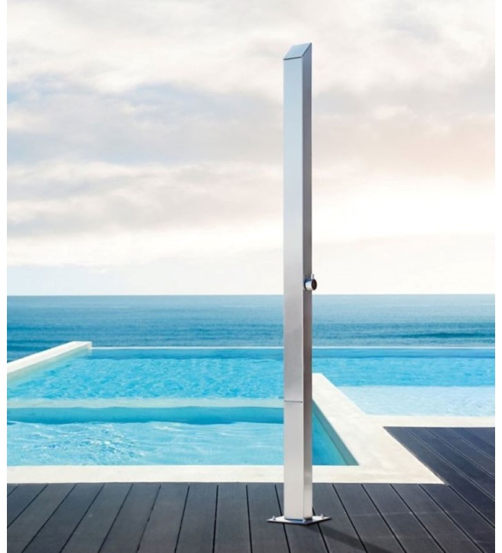 Icos Dike Outdoor Shower Column 2 Outlets Stainless Steel Height 208 cm