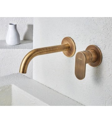 Εντοιχιζόμενη Μπαταρία Νιπτήρα  Armando Vicario Slim Antique Brass (Bronze Brushed) Νιπτήρα  Δύο Οπών ( 500045-221)