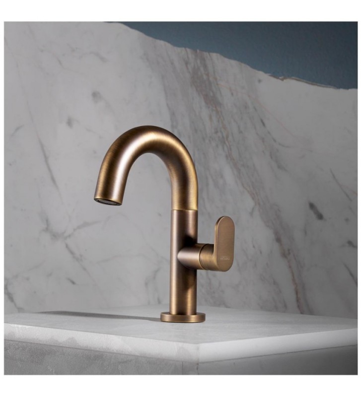 Μπαταρία Νιπτήρα Αναμεικτική  Armando Vicario Slim Antique Brass (Bronze Brushed) (500010-221)