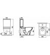 Creavit Solo Rim-Off Set Basin & Cistern & Cover & Air Mechanism