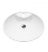 Tabletop White Porcelain Sink With Serel Faucet Hole 55 x 41 cm (CH34-300)