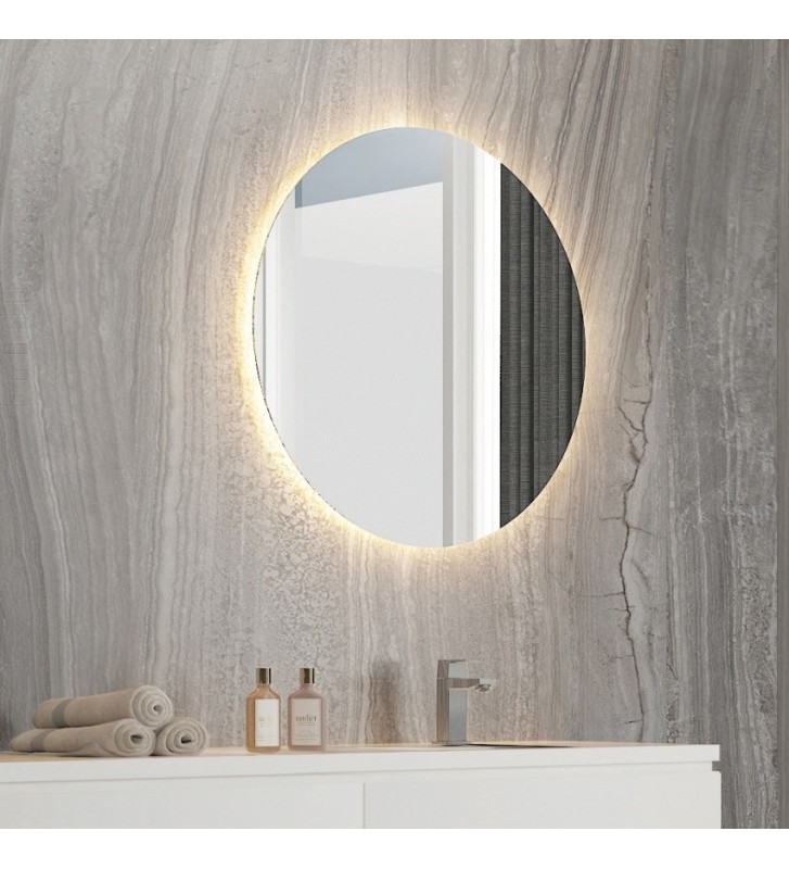 Bathroom Mirror Illuminated Led Round Luminor Idol Ø70 cm.