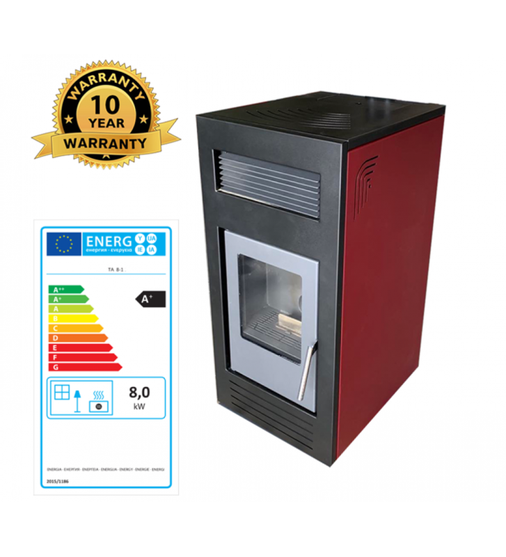 Σόμπα Πέλλετ (Pellet) Αέρα Μytherm Angela Pro TA 8 (3-8 kW) Μπορντό
