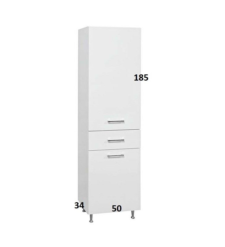 Floor Column Bathroom Mabo Bizoute 50 Mdf White Lacquer (185x50x34)