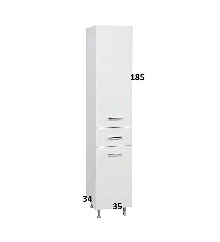 copy of Floor Column Bathroom Mabo Bizoute 50 Mdf White Lacquer (185x50x34)