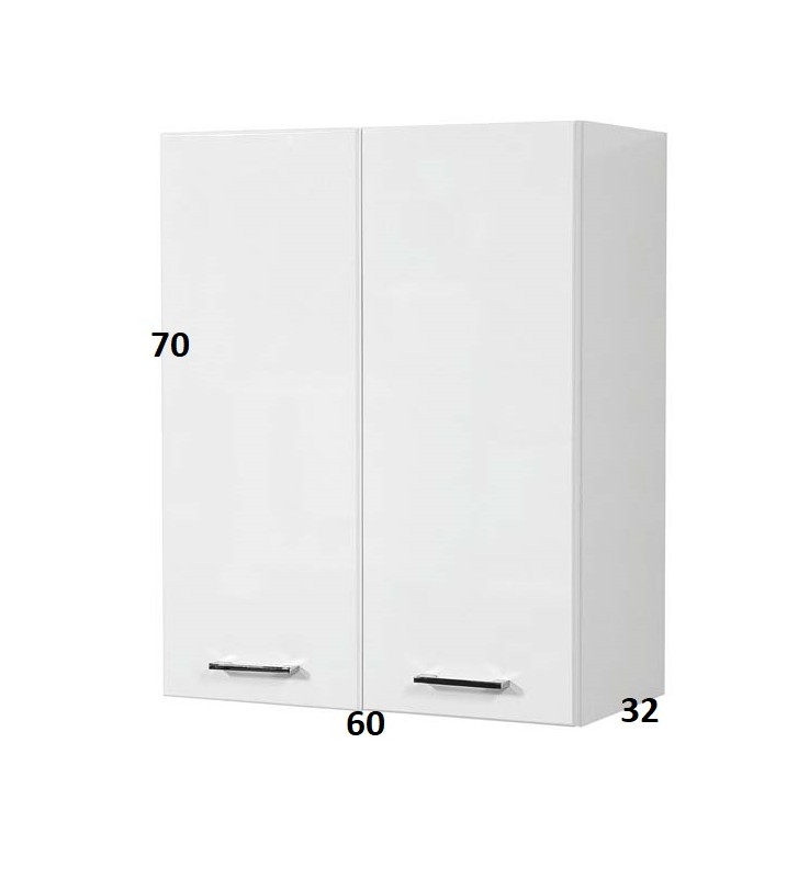 Bathroom Cabinet Hanging Mabo Hang 3 Mdf White Lacquer (70x60x32)