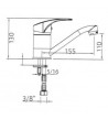 Washbasin faucet Tema Cosmo chrome With Long Sock 61034