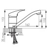 Washbasin faucet with long Rouxuni Ferro One Chrome without valve BF02A