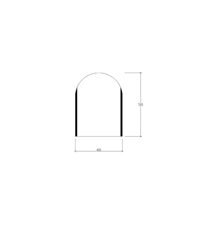 Mirror Simple with Side Frame Sandblasting Tema Solo 4 (40x54 cm)