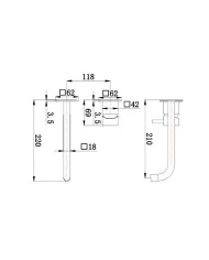 Built-in Eveberg Abacus Black Matt Basin Faucet