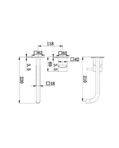 Built-in Eveberg Abacus Gold Basin Faucet
