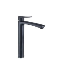 Μπαταρία Νιπτήρα Ψηλή Eveberg Enzo Black Matt με Βαλβίδα