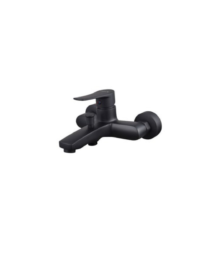 Μπαταρία Λουτρού Σετ Eveberg Enzo Black Matt με Τηλέφωνο Ντουζ & Σπιράλ & Στήριγμα Τηλεφώνου