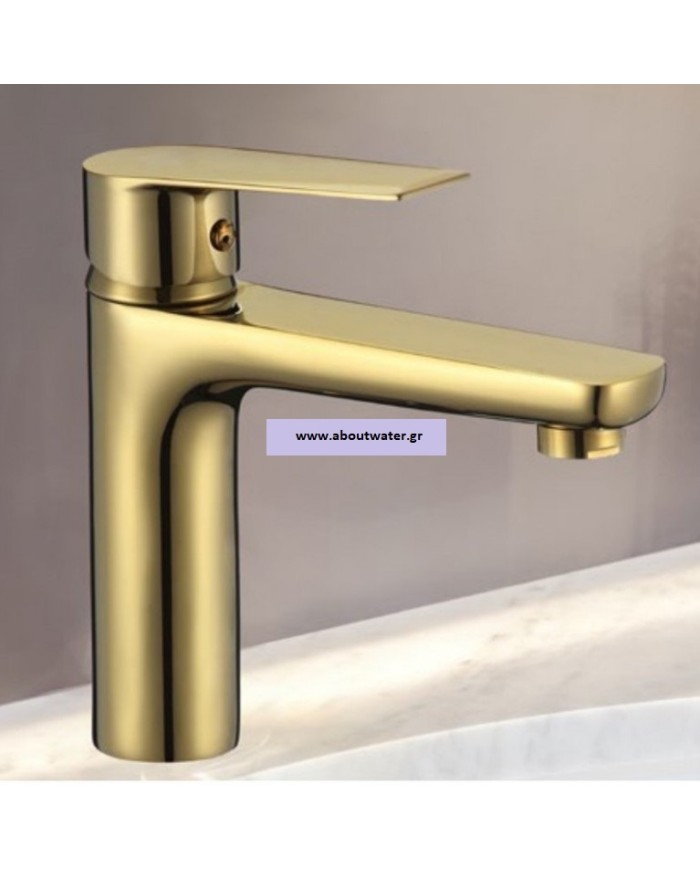 Eveberg Onda Gold Basin Faucet with Valve