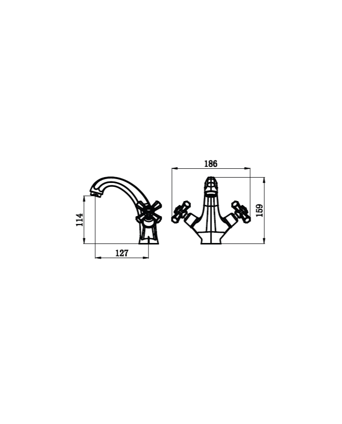 Eveberg Terra Bronze Basin Faucet with Valve