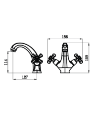 Eveberg Terra Bronze Basin Faucet with Valve