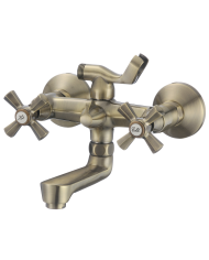 Μπαταρία Λουτρού Σετ Eveberg Terra Bronze με Τηλέφωνο & Σπιράλ & Στήριγμα Τηλεφώνου