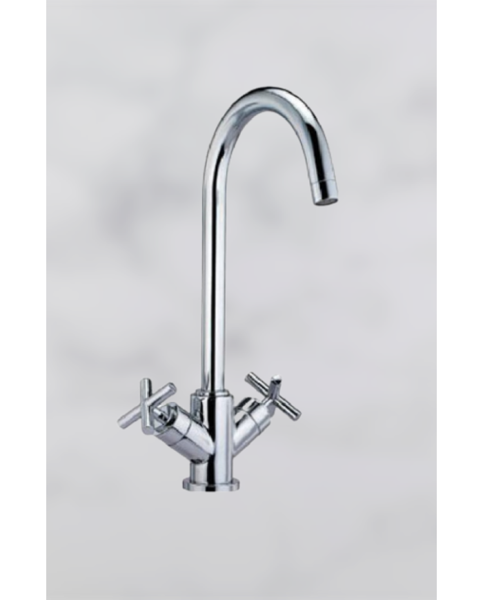 Μπαταρία Νεροχύτη Πάγκου Eveberg Swiss Αναμεικτική Ασημί