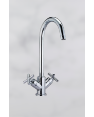 Μπαταρία Νεροχύτη Πάγκου Eveberg Swiss Αναμεικτική Ασημί