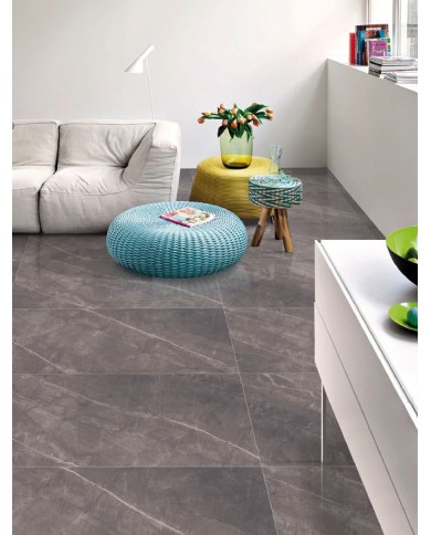 Armani Steel Retificato First Grade Glossy Porcelain Tile - Granite 60×120cm