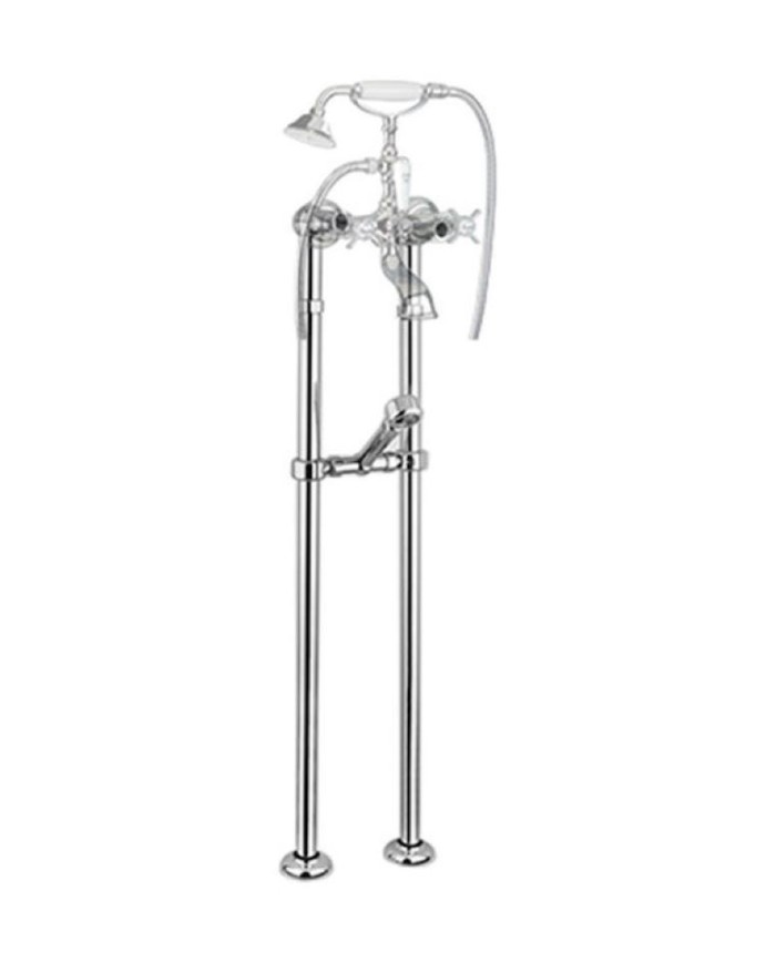 Επιδαπέδια Μπαταρία Λουτρού - Μπανιέρας Bugnatese Princeton με Πόδια Παροχής & Στήριξης