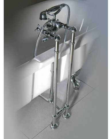 Επιδαπέδια Μπαταρία Λουτρού - Μπανιέρας Bugnatese Princeton με Πόδια Παροχής & Στήριξης