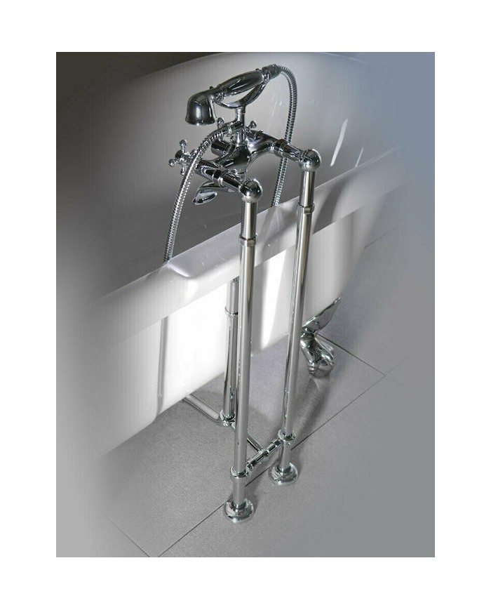 Επιδαπέδια Μπαταρία Λουτρού - Μπανιέρας Bugnatese Princeton με Πόδια Παροχής & Στήριξης